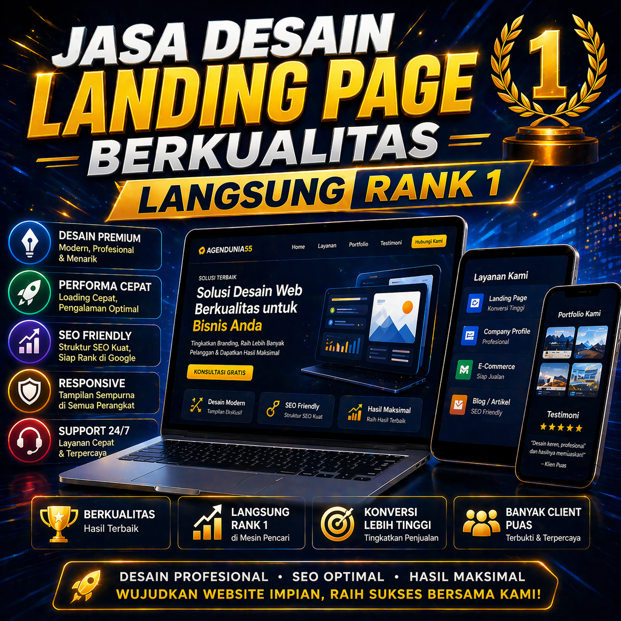 Landing Page untuk Menjelaskan Cara Anda Menyederhanakan Informasi Tanpa Menghapus Hal-Hal Penting